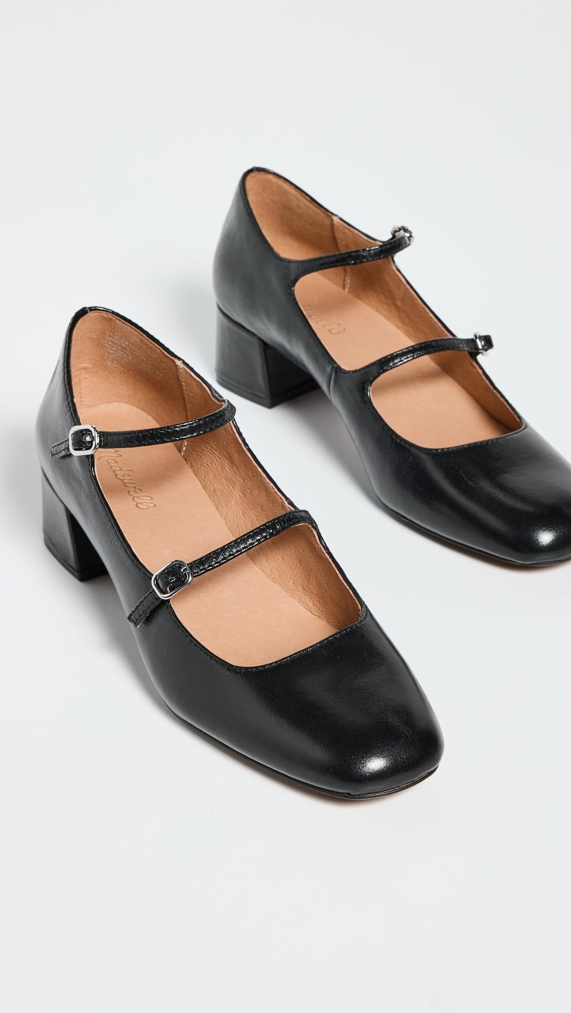 Madewell Women's The Nettie Heeled Mary Jane Heels, True Black, 11 Medium US