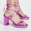 SCHUTZ Women's Lunah Plat Sandals, Bright Violet, Purple, 7 Medium US