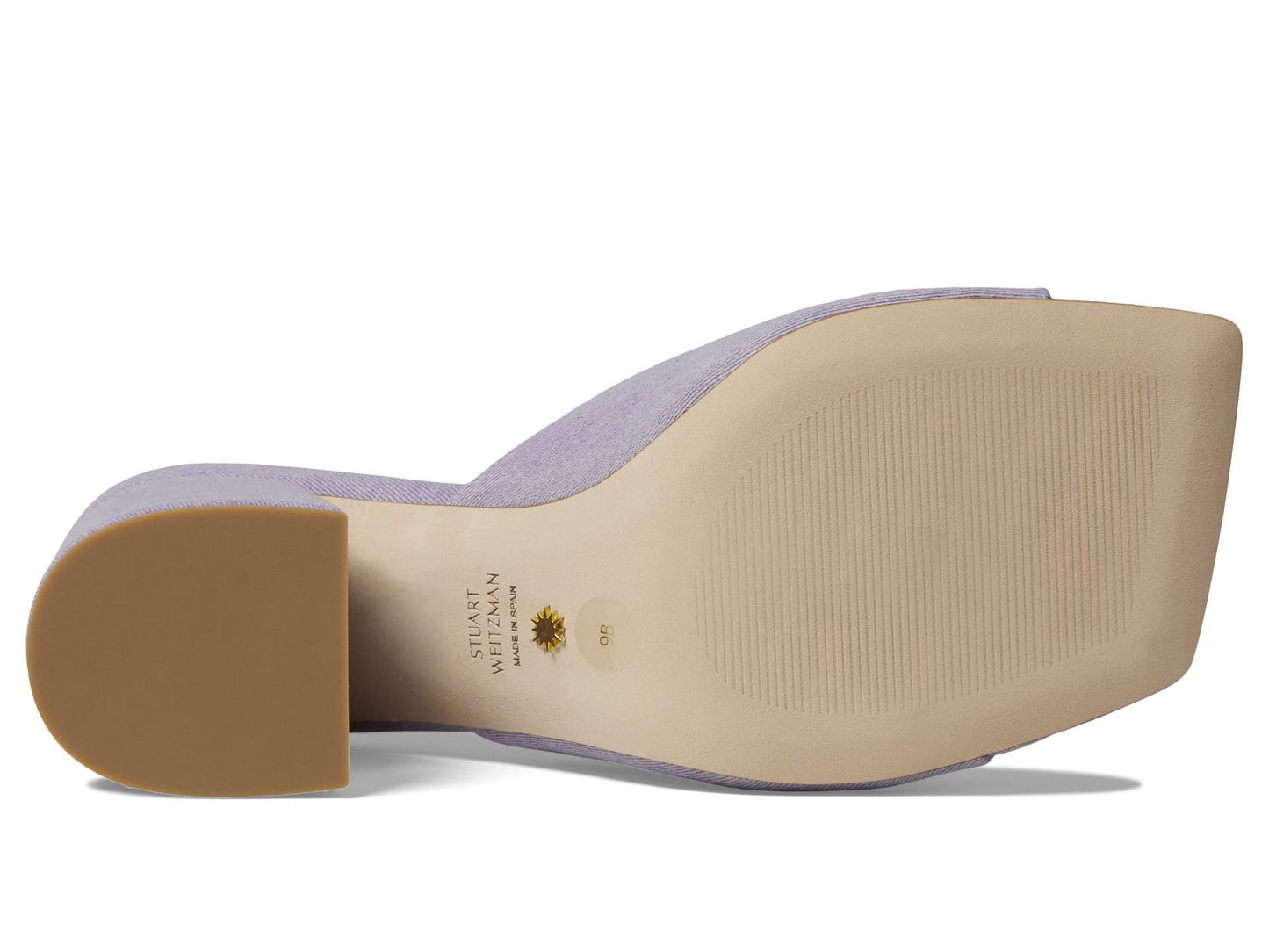 Stuart Weitzman Tia 85 Flareblock Slide Aster 7 B