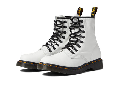 Dr. Martens 1460 Virginia Leather Laced Boots Optical White Virginia UK 7 (US Women's 9) M