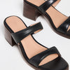 Madewell Women's Ora Double Strap Sandals, True Black, 7.5 Medium US