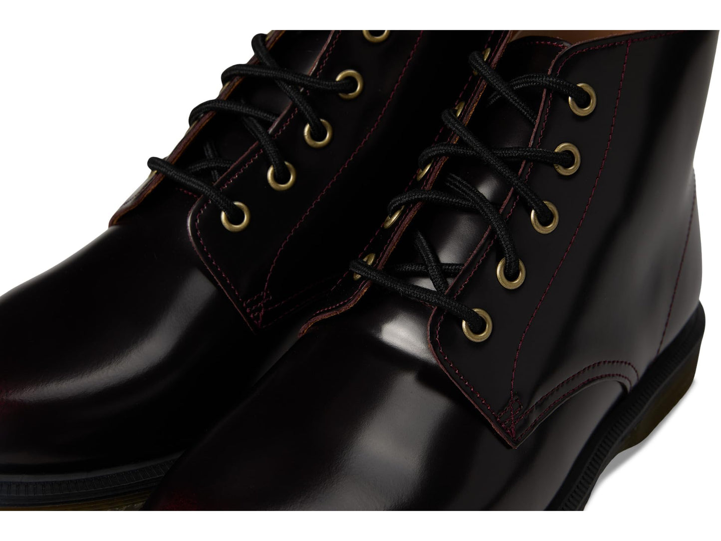 Dr. Martens Womens Emmeline Leather Lace-Up Boots Cherry Red 10 Medium