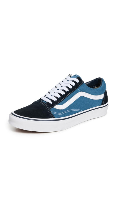 Vans U Old Skool Unisex Sneakers, Navy, 17 US Women/15 US Men