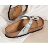 Birkenstock Women's Flip Flop Sandals, Silver Syn, 5.5