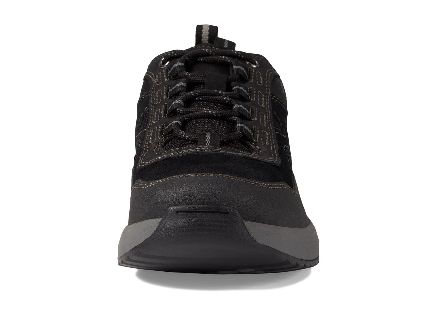Clarks Men's Wellman Trail AP Waterproof Oxford, Black Combi Waterproof, 11.5 Wide US