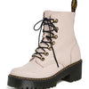 Dr. Martens Women's Leona Leather Heeled Boot, Vintage Taupe Sendal, 11