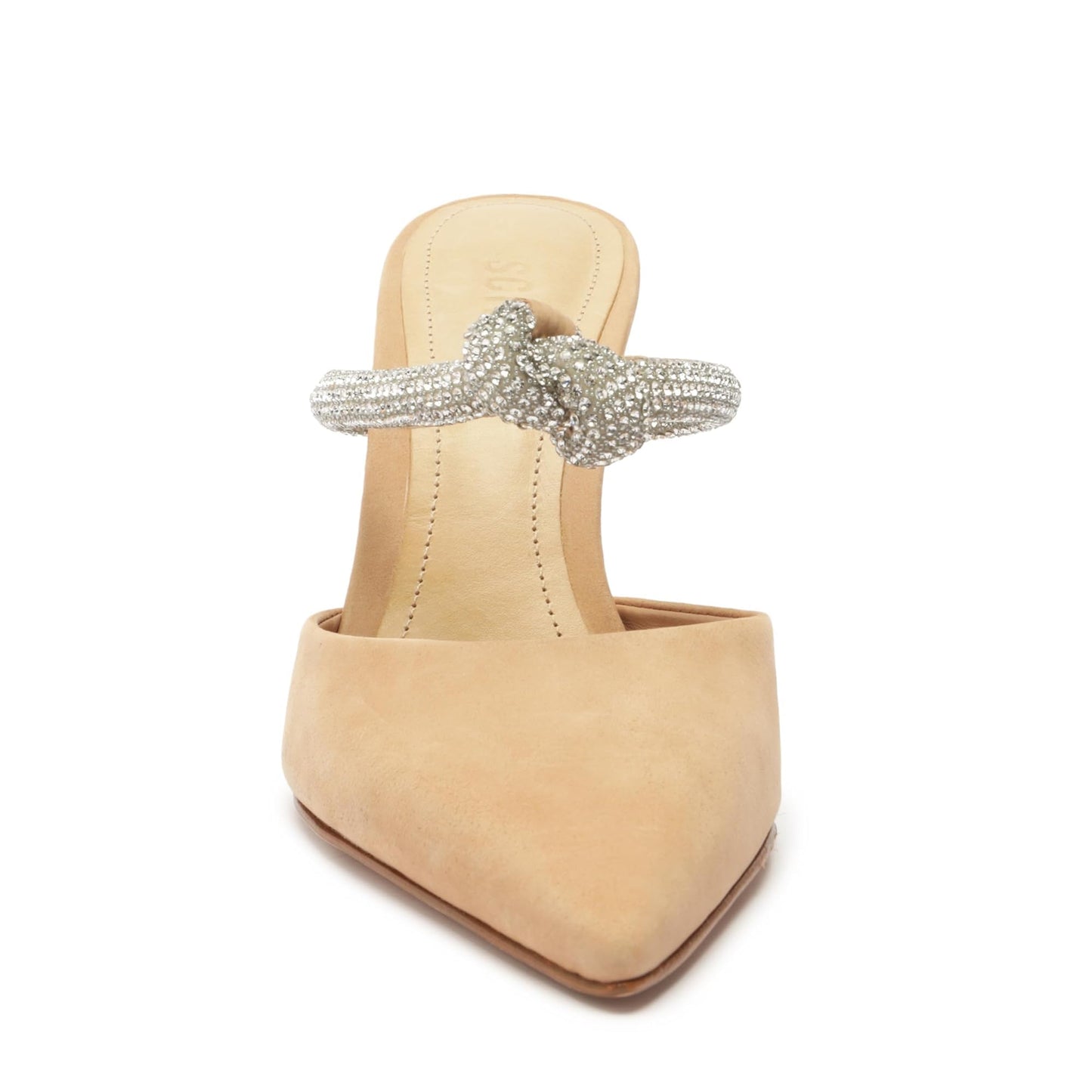 SCHUTZ Women's Pearl Pin Heel Mule, True Beige, 8.5