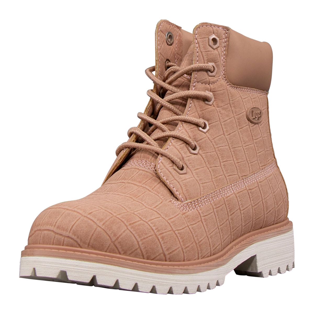 Lugz Women's Convoy Fashion Boot, Blush/Whisper White Crocodile, 10 M US