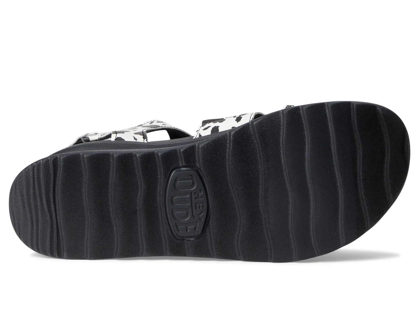 HEYDUDE Women's Delray Buckle Animal Black/White 11 Medium