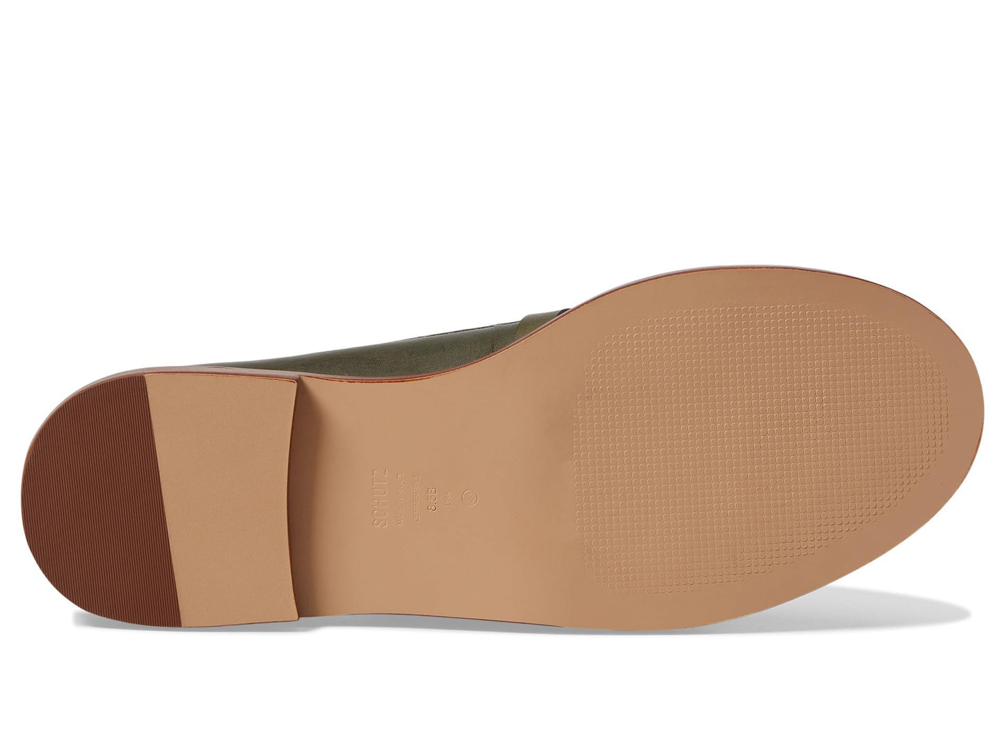 SCHUTZ Women's Rhino Loafer Flat, Militar Green, 6