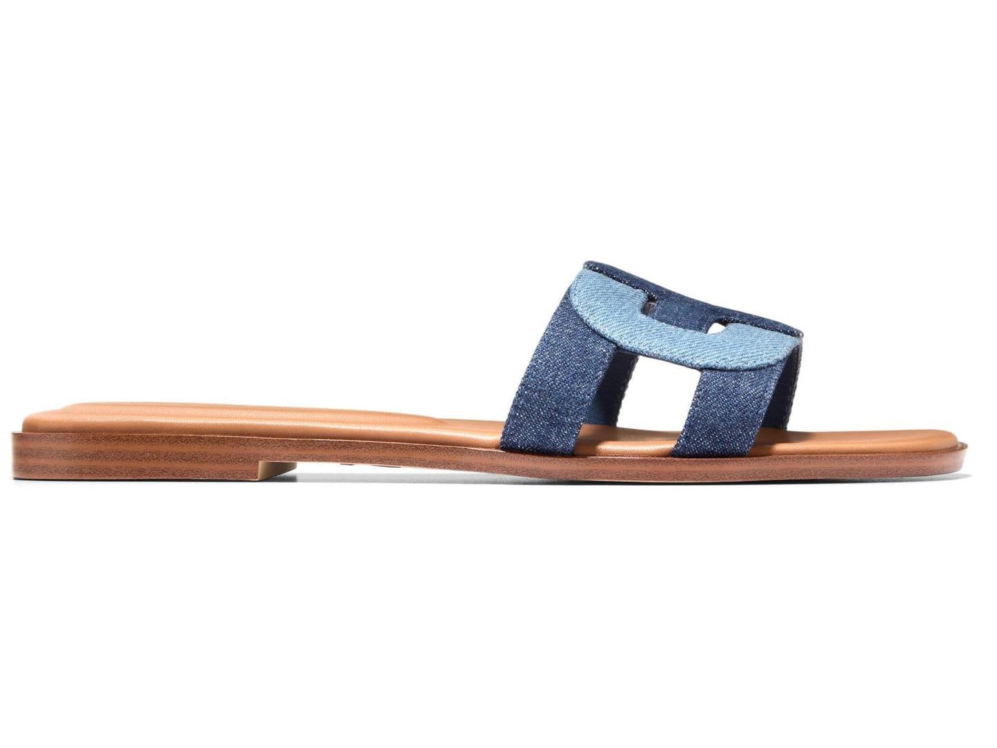 Cole Haan Womens Chrisee Sandal, Denim/Dark Denim, 7-B US