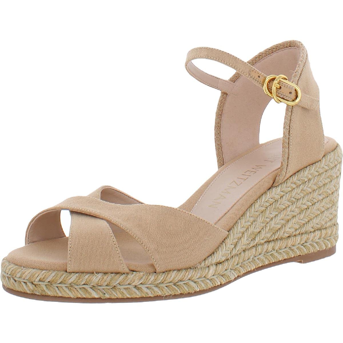 Stuart Weitzman Mirela II Espadrille Wedge Adobe/Natural 10 B