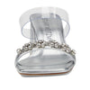 Stuart Weitzman Crystal Fleur 60 Slide Silver/Clear 8.5 B