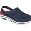 Skechers Men's Foamies Gowalk 5-Astonished Clog, Navy/Red, 10