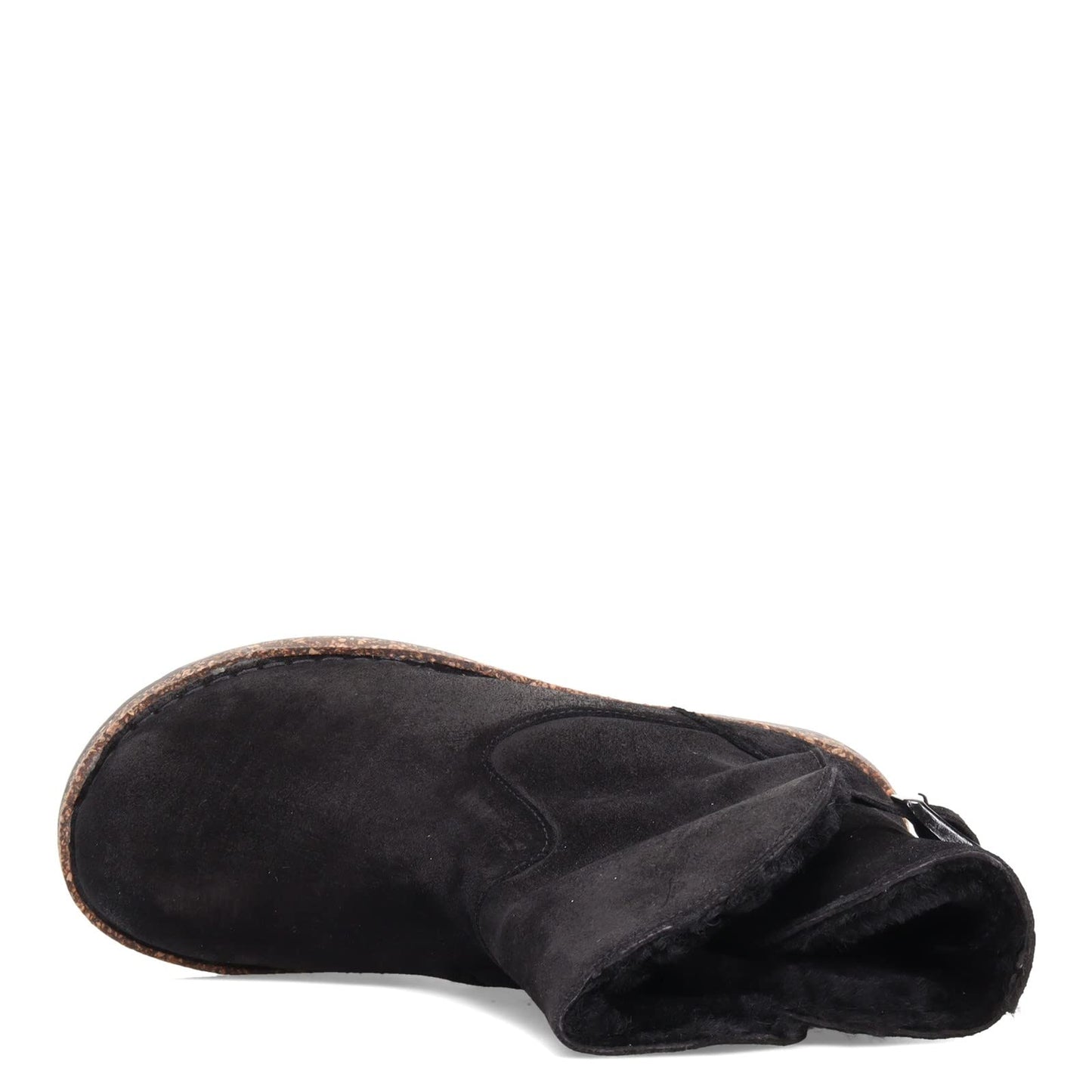 Shearling Suede Leather Black Birkenstock Uppsala