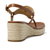 MICHAEL Michael Kors Casey Wedges for Women - Leather Upper - Synthetic Lining Insole and Outsole - Round Toe Luggage 7 M