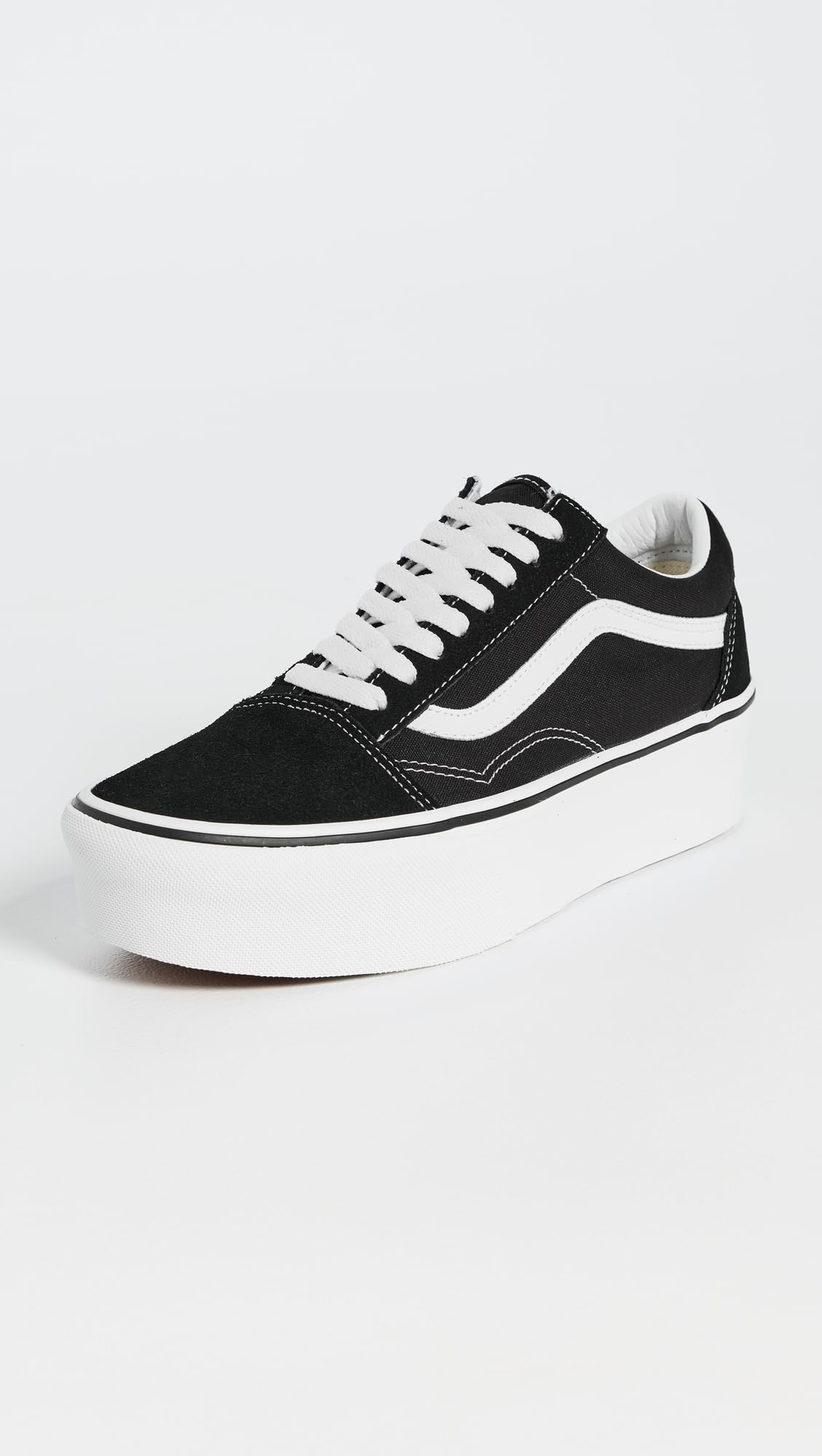 Vans UA Old Skool Stackforms, Black/True White, 10.5 US Women/9 US Men