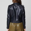 [BLANKNYC] Women's Vegan Leather Moto, Still the One, Large, (24XA6175)