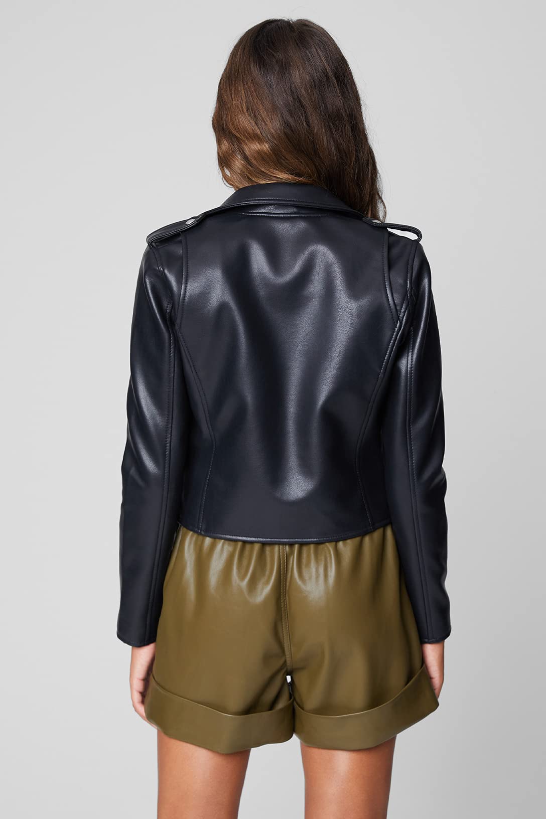 [BLANKNYC] Women's Vegan Leather Moto, Still the One, Large, (24XA6175)