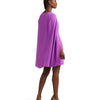 Lauren Ralph Lauren Cape Georgette Cocktail Dress Purple Jasper 8