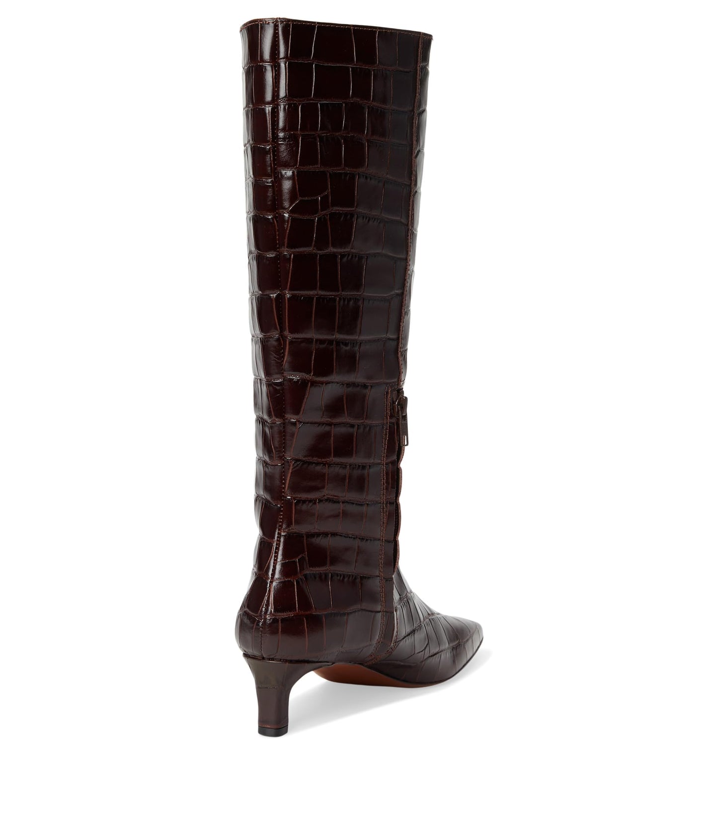 Madewell Womens Dorchester Dimes Tall Boot - Croc Chocolate Raisin 8 Medium