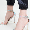 Stuart Weitzman Womens Nudistcurve 100 Sandal Silver 11 M