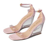 Stuart Weitzman Womens Nudistlucite 85 Wedge Light Pink/Cotton Candy 11 B
