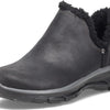 Skechers Women's Easy Going-Buried-Scooped Collar Bootie with Faux Trim Ankle Boot, Black, 7.5 M US