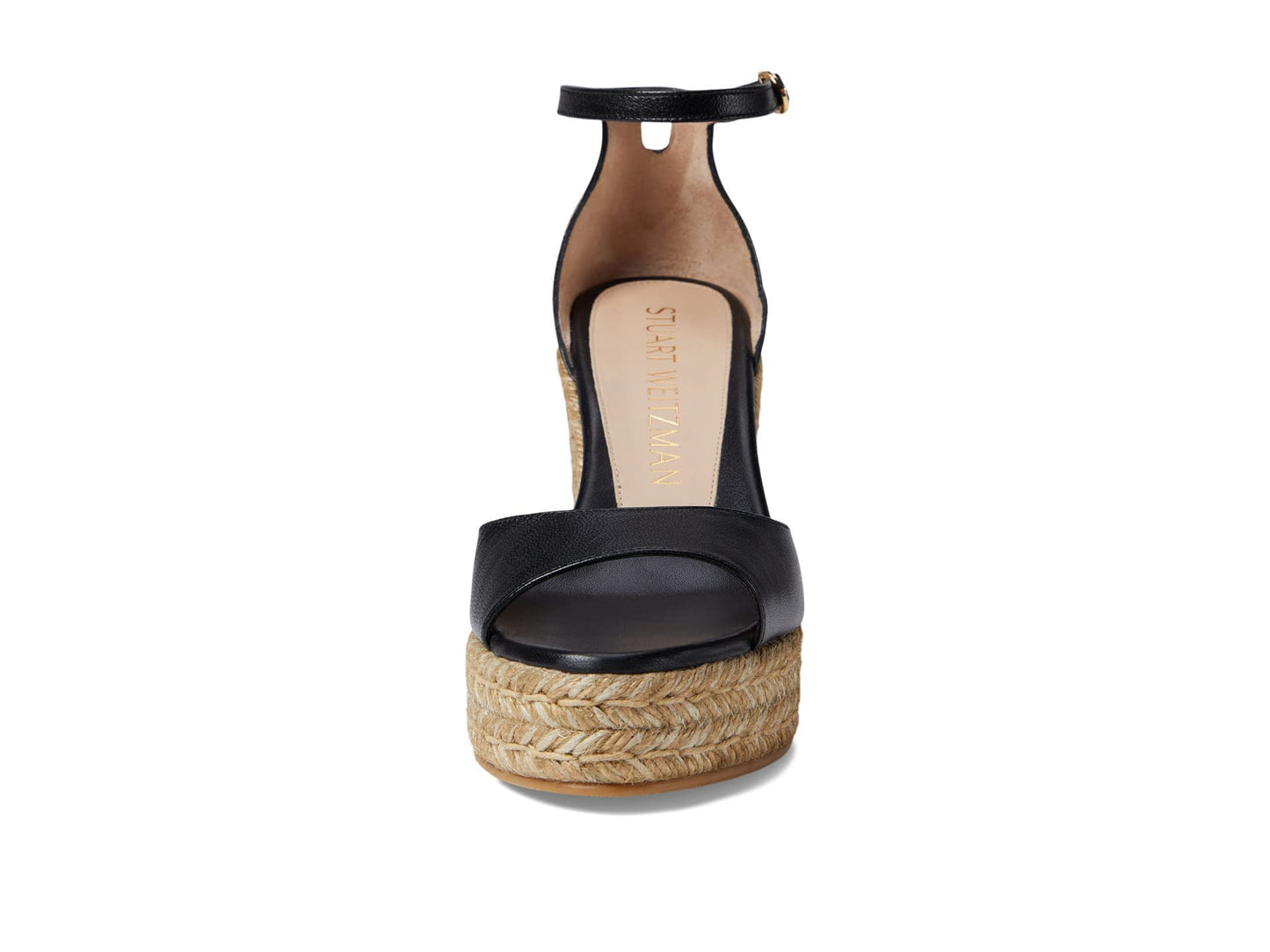 Stuart Weitzman Nudistcurve Espadrille Wedge Black 1 8.5 B