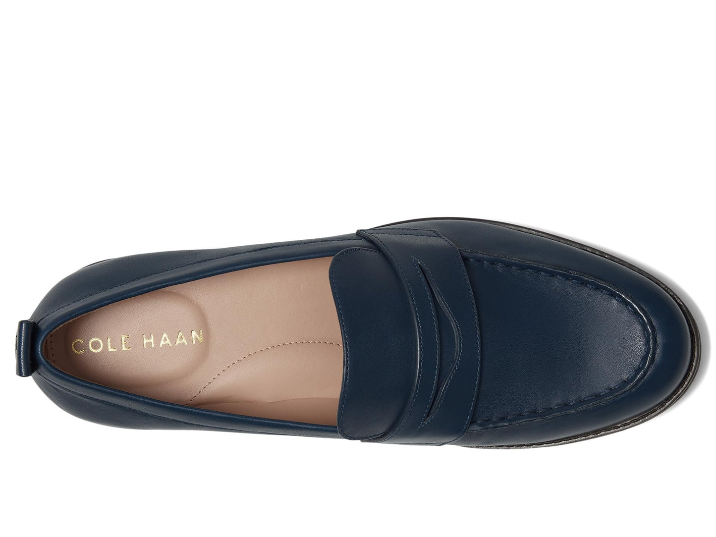 Cole Haan Women's Stassi Penny Loafers, Blue Wing Teal Leather, 8 C Medium