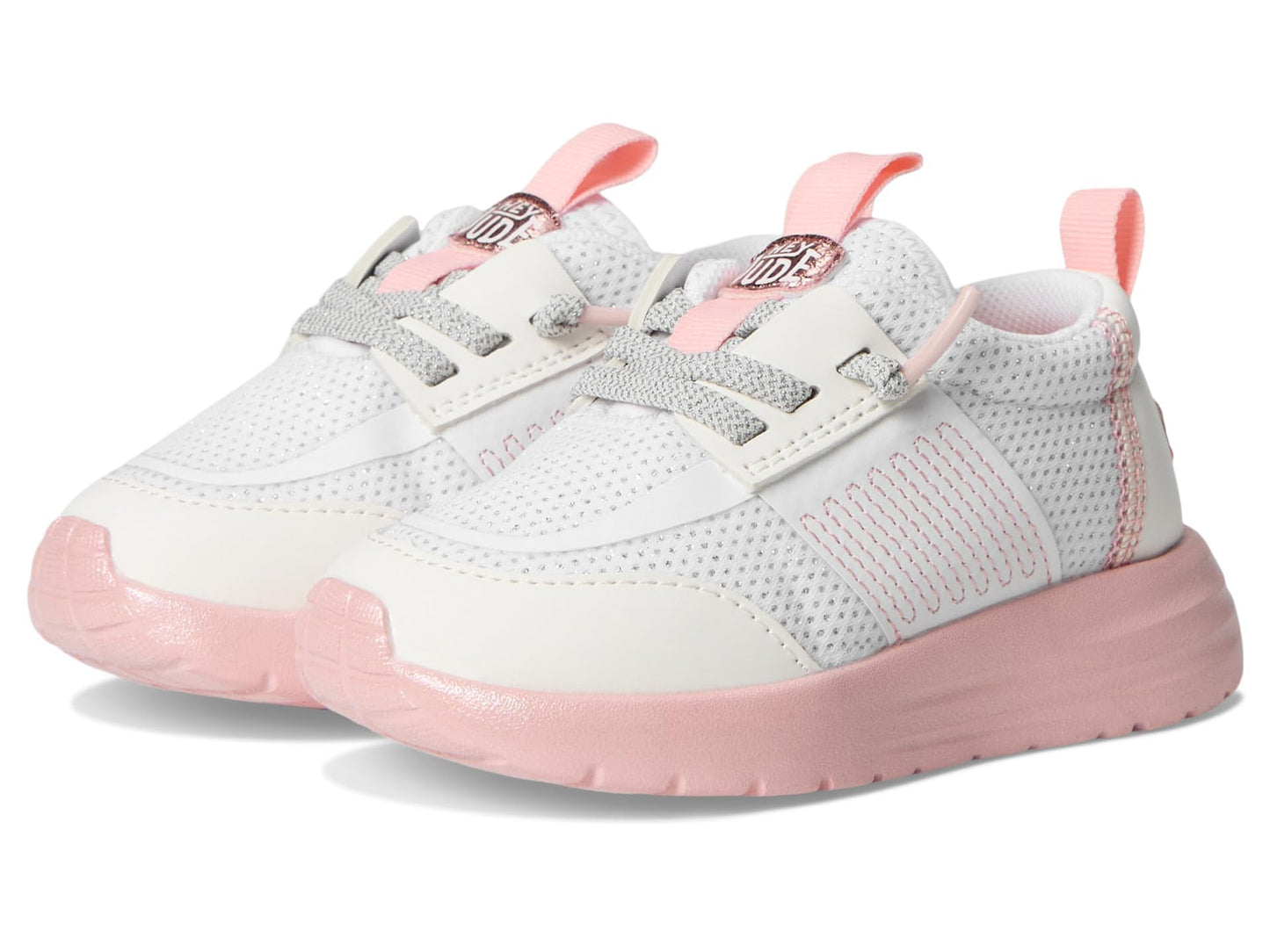 HEYDUDE Kids Womens Sirocco Play Pearl Ombre (Toddler) White/Pink 6 Toddler M