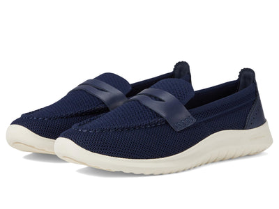 Cole Haan Women's Zerogrand Meritt Stitchlite Loafer, MAR Blue KNT/Ivory, 6.5 Wide