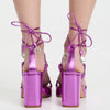SCHUTZ Women's Lunah Plat Sandals, Bright Violet, Purple, 7 Medium US