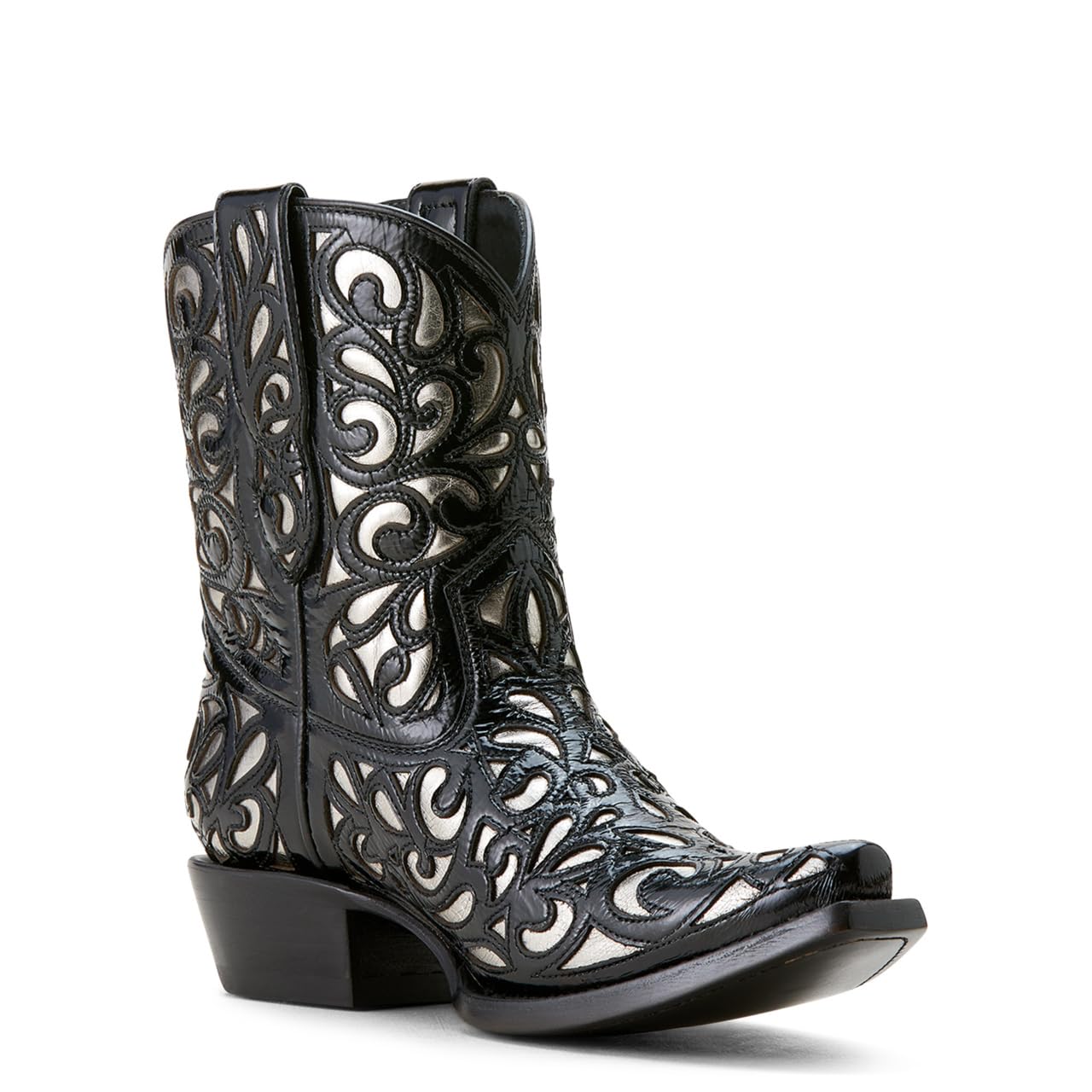 ARIAT Women's Valentina Western Boot, Black Jasper/Platinum, 7
