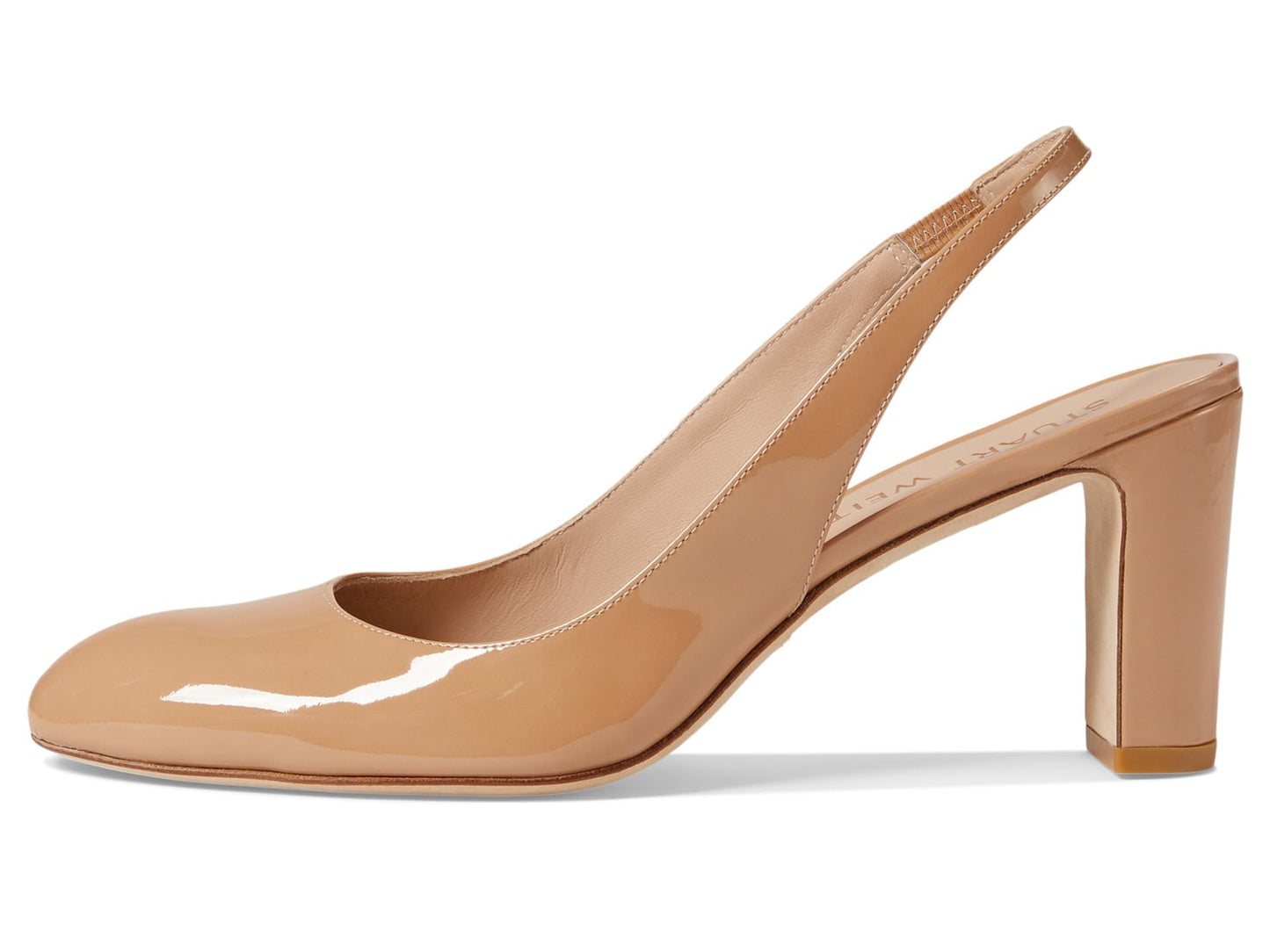 Stuart Weitzman Women's Vida 75 Slingback Pump, Adobe, 9.5