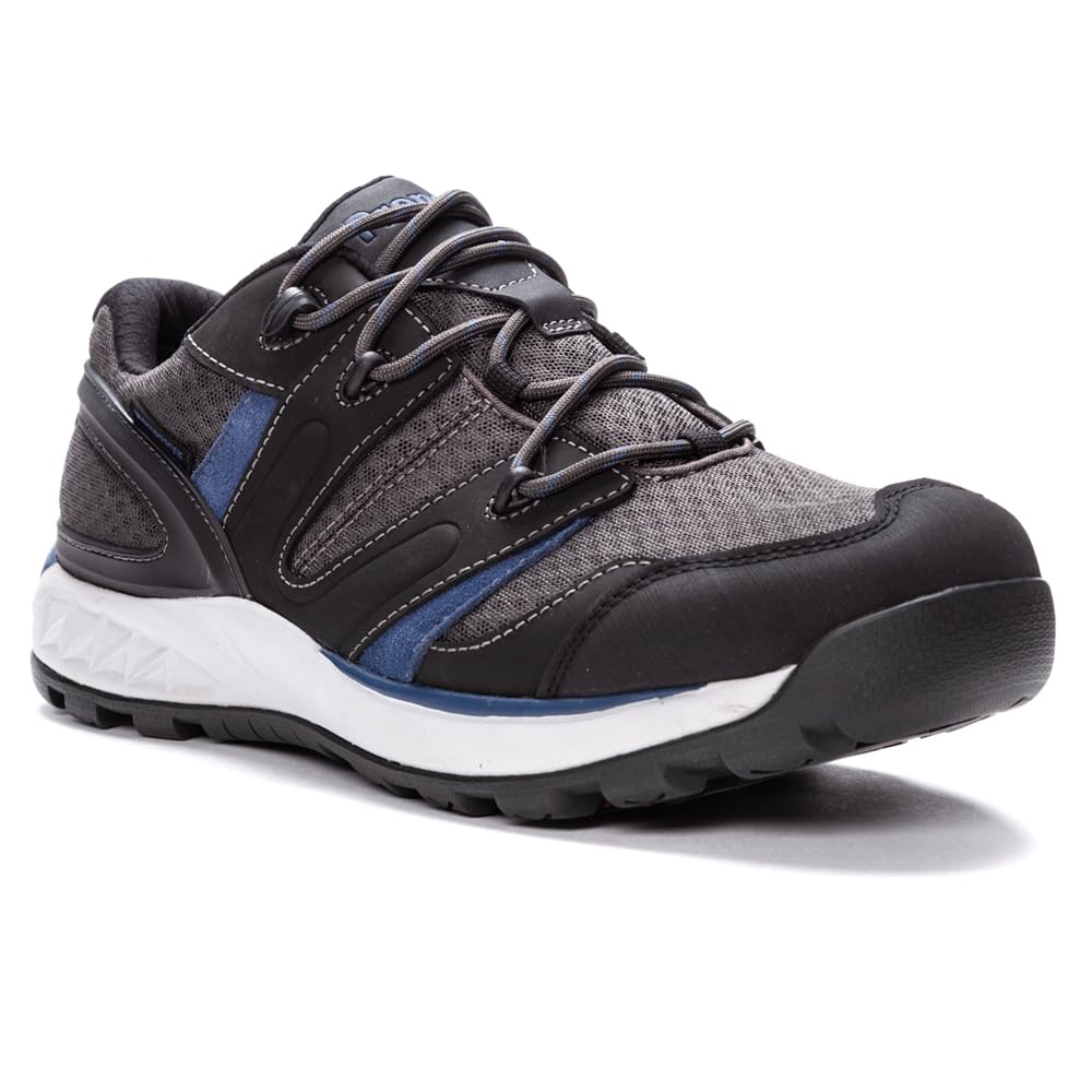 Propét Men's Vercors Waterproof Hiker, Grey/Blue, 9 Medium US