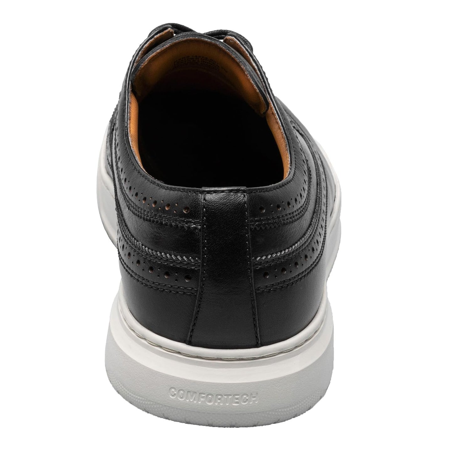 Florsheim Premier Wing Tip Lace-Up Sneaker Black Smooth/White Sole 12 M (D)