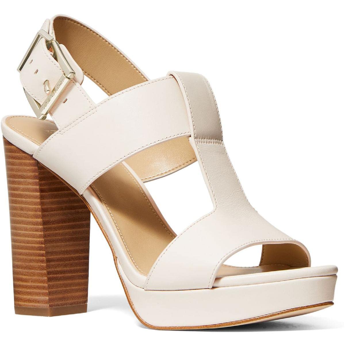 Michael Kors Becker T Strap Light Cream 6.5 M