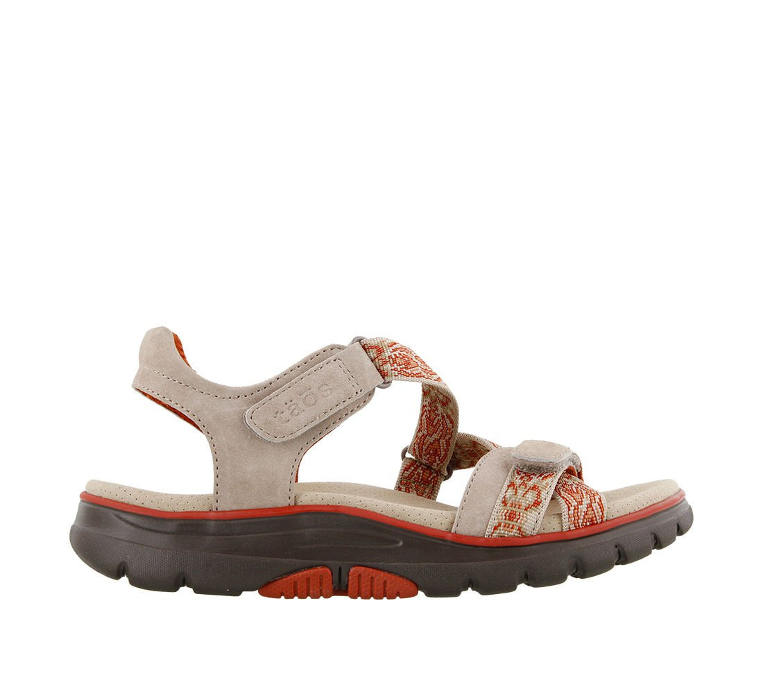 Taos Footwear Women's Zen Stone/Brick Sandal 6 M US