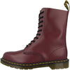 Dr. Martens, 1490 10-Eye Leather Boot Cherry Red Smooth, 5 Women/4 Men