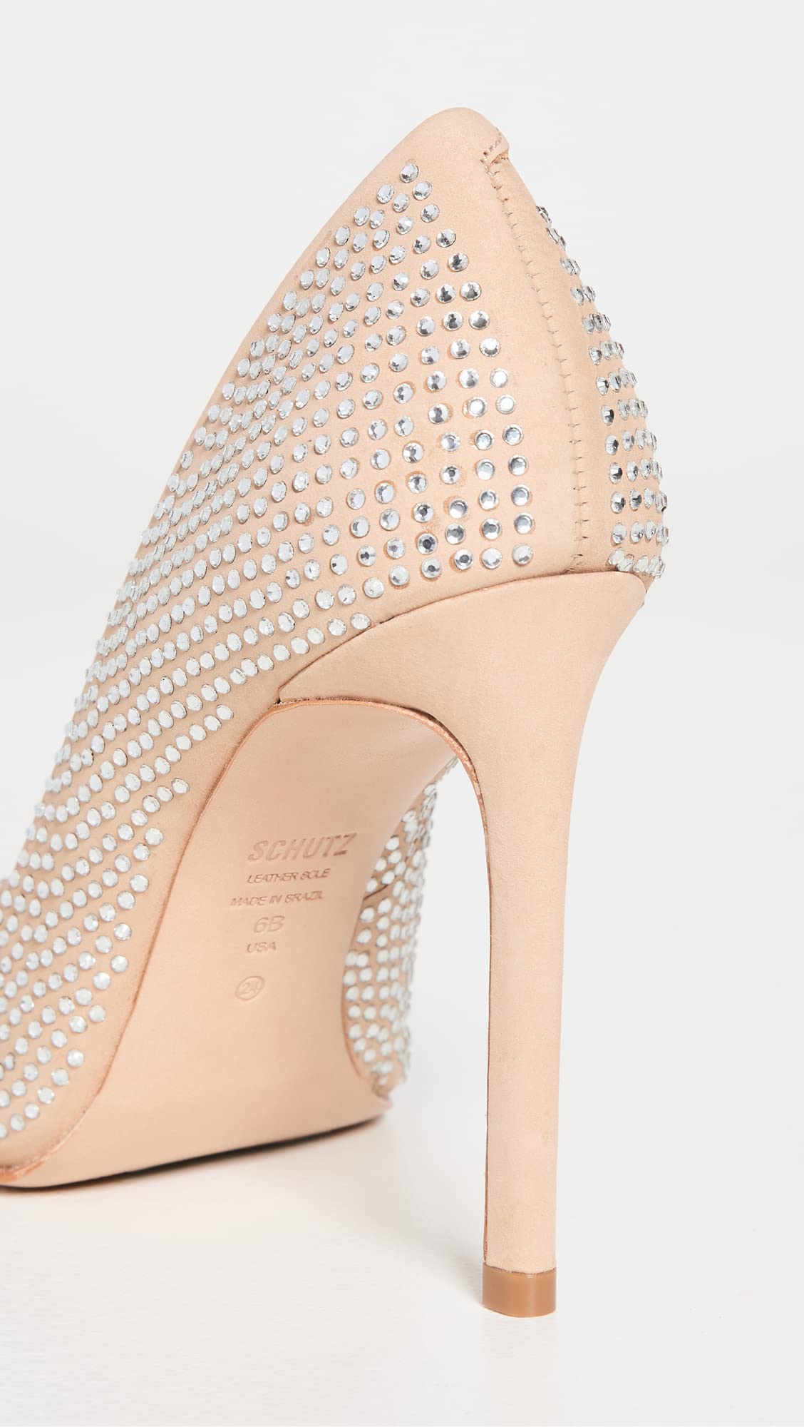 SCHUTZ Women's Sybil Pumps, Light Nude, Tan, Clear, 6.5 Medium US