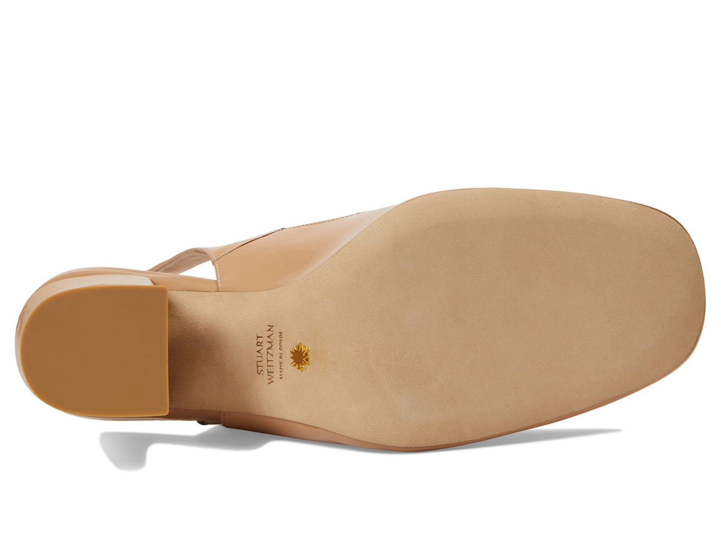 Stuart Weitzman Curveblock 85 Slingback Pump Adobe 10.5 B