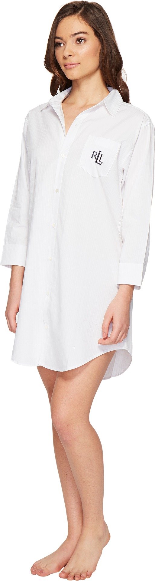 Lauren Ralph Lauren Cotton Jacquard Sleepshirt White SM (US 4-6)