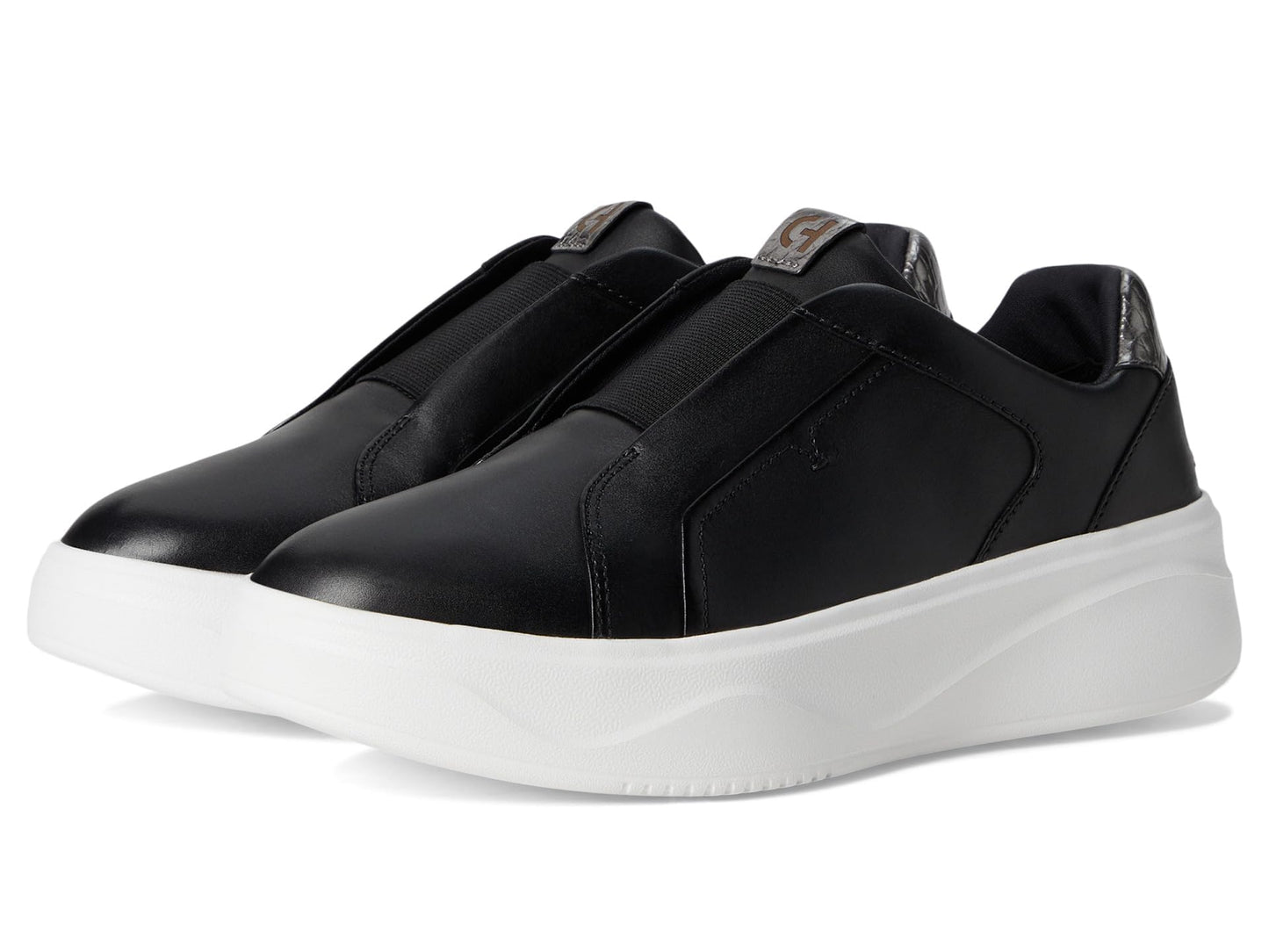 Cole Haan Womens Grandpro Demi Slip-On Sneakers, Black/Opticptic White, 8 Medium