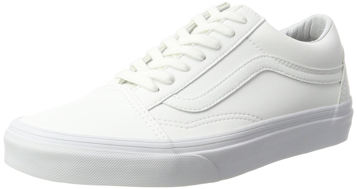 Vans Old Skool, Unisex Adults’ Trainers, White ((Classic Tumble) True White), 4.5 UK (37 EU)