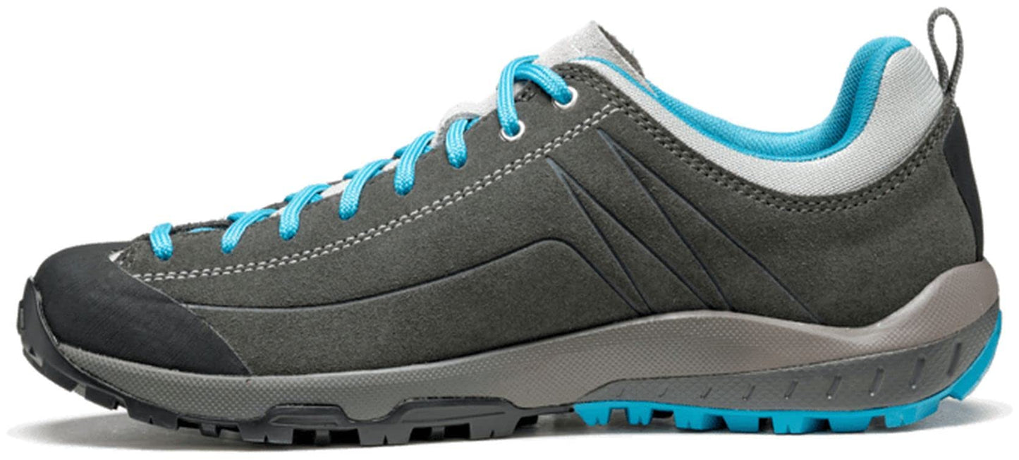 ASOLO Space GV Hiking Shoes - Women's Graphite/Cyan Blue 6.5
