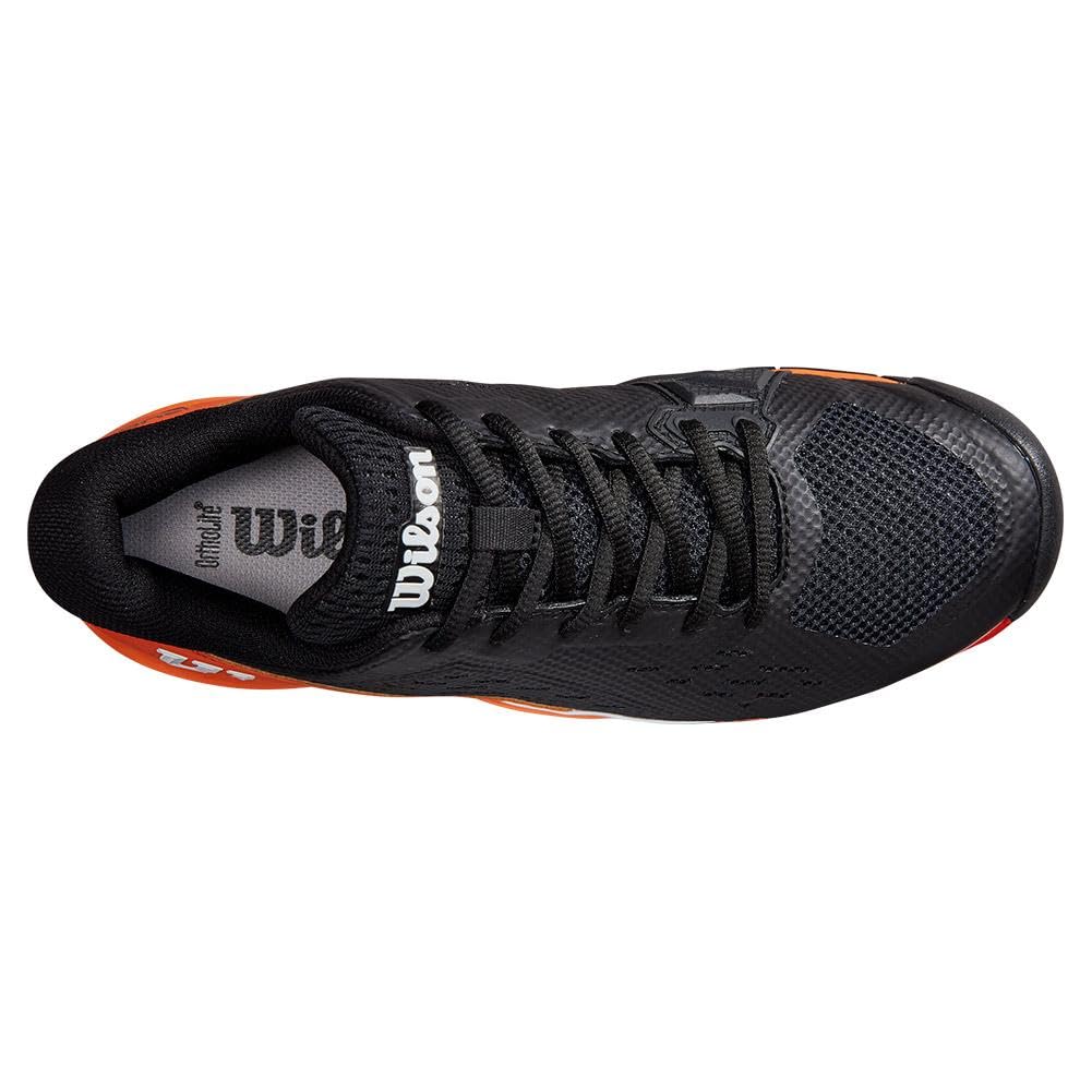 WILSON Rush Pro Ace Tennis Shoes Black/Vermillion Orange/White 12.5 D (M)