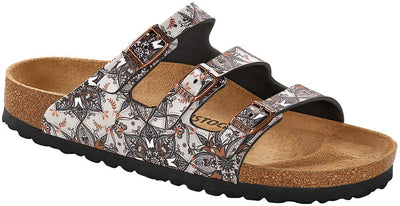 Birkenstock Womens Florida Fresh Sandal, Boho Flowers Navy, Size 38 EU (7-7.5 M US Women)