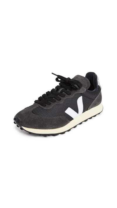 Veja Women's Rio Branco Sneakers, Black/White/Oxford Grey, 11 Medium US