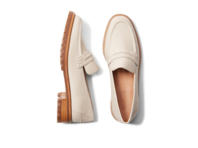 Madewell® The Corinne Lugsole Loafer for Women – Leather Upper, Lining, and Insole – Synthetic Outsole – Slip-on Pale Oyster 5.5 M
